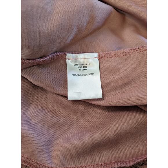 Adam Levine Lace Skirt Small Mauve Elastic Waist Micro Mini Lined Lacy Flowy - Picture 4 of 9